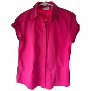Liz Claiborne Women's Bright Pink Button Down Shirt 👚